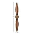 thumbnail image 3 of DecMode Brown Metal 2 Blade Airplane Propeller Wall Decor with Aviation Detailing, 3 of 8