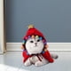 thumbnail image 3 of Capa de cachorro de Navidad, capa para mascota, gato, disfraz de cosplay navideño, suéter con capucha Rojo l, 3 of 9
