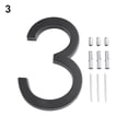 thumbnail image 1 of 5.6 Inchs 142mm Luxury Address Big House Numbers Modern Gold Black Silver Floating Signage Outdoor Digits Mailbox Sign, 1 of 8