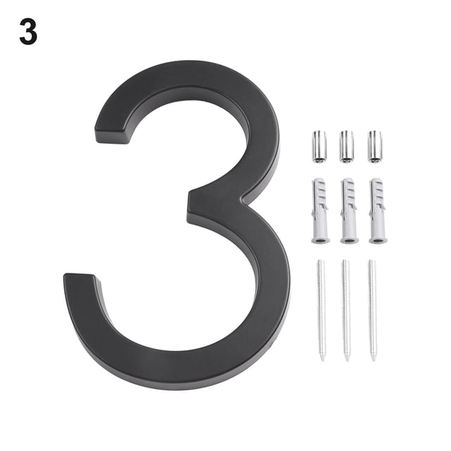 5.6 Inchs 142mm Luxury Address Big House Numbers Modern Gold Black Silver Floating Signage Outdoor Digits Mailbox Sign