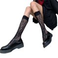 thumbnail image 1 of Bas Hauts 1 Paire Dress-up See-through Doux Style Preppy Femmes Longues Chaussettes, 1 of 5