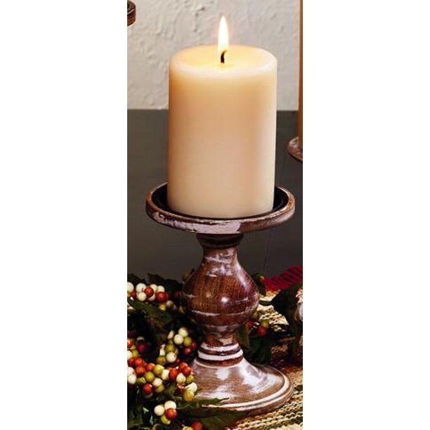 Small Wooden Pillar And Votive Candle Candlestick Candle Holder Walmart Com Walmart Com