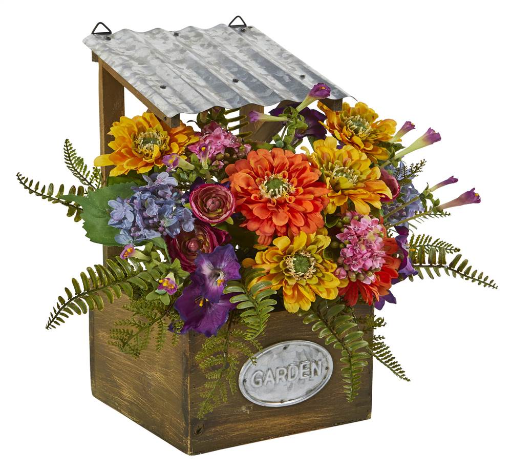 Mixed Flowers Artificial Plant in Multicolor