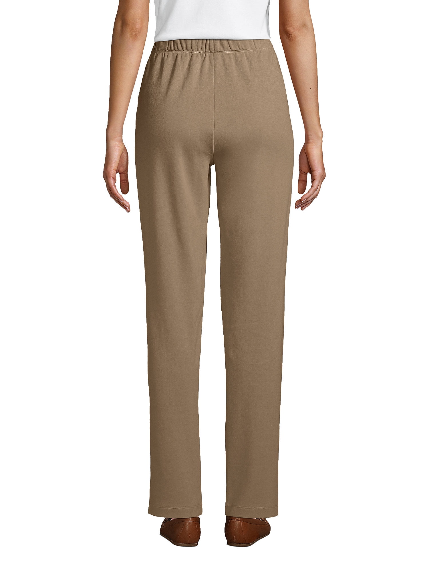 Lands' End Women's Sport Knit High Rise Elastic Waist Pants - Walmart.com