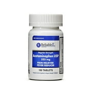 Reliable 1 Regular Strength Acetaminophen USP 325 mg 100 Tablets (1 Bottle)