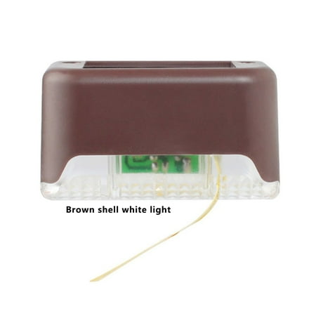 

ELENXS Fence Light 0.12W 3lm Solar Power Security Stair Light Waterproof Decoration Garden Lamp