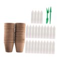thumbnail image 4 of HORIALENCE 1 Set of Growing Planter Nursery Cup Paper Pulp Assorted Color Round for Friends Who Enjoy Gardening, 4 of 6