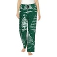 thumbnail image 2 of Picia Christmas Trees Womens Soft Woven Cotton Elastic Waistband Sleep Pajama Pant Lounge Sleep Pant With Pockets And Drawstring-X-Large, 2 of 9
