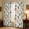 thumbnail image 2 of Manfei Christmas Tree Blackout Curtains Green Window Curtains Pack of 2 (38x45 Each), Olive Cream, 2 of 6