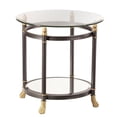 thumbnail image 4 of SEI Meubles Allesandro Table Ronde en Verre en Or, 4 of 5
