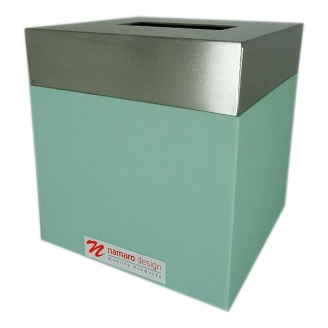 Porta Pañuelos Desechables Acero Inoxidable PVC Verde Namaro Design BA-436195