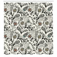 thumbnail image 3 of Ambesonne Floral Shower Curtain, Spring Foliage Ethnic, 69"Wx84"L, Cream Grey, 3 of 3