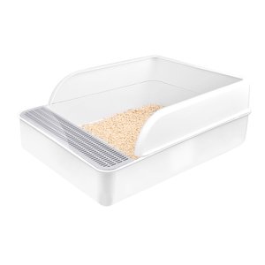 SHOWERORO Chat Litter Toilette Blanc pour les propriétaires d'animaux de compagnie Nettoyage de chat 1Set