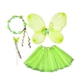 thumbnail image 1 of Conjunto de disfraz de hada para niñas, ideal para cosplay infantil y fiestas de disfraces de carnaval. Verde, 1 of 9