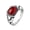 Red, variant on Oval Gemstone Rings for Men Band Stainless Steel Mechanical Geometric Gothic Biker Punk Vintage Statement Personalized Gift Jewelry Silver Plated Yellow 9