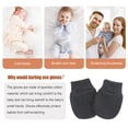thumbnail image 2 of Minnieouse Manoplas para bebés Guantes para recién nacidos Accesorios para bebés Accesorios de fotografía negro gris Type3 NO3 Minnieouse AP009363-07B, 2 of 5