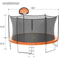 thumbnail image 6 of AOTOB 15FT Trampoline for Kids,Outdoor 1400LBS Trampoline with Basketball Hoop,Safety Enclosure Net and Ladder, 6 of 8