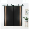 thumbnail image 3 of Slab Barn Door Panel 24 x 80 inches | Planum 1010 Matte Black with Frosted Glass | Sturdy Finished Interior Doors | Pocket Closet Sliding, 3 of 6
