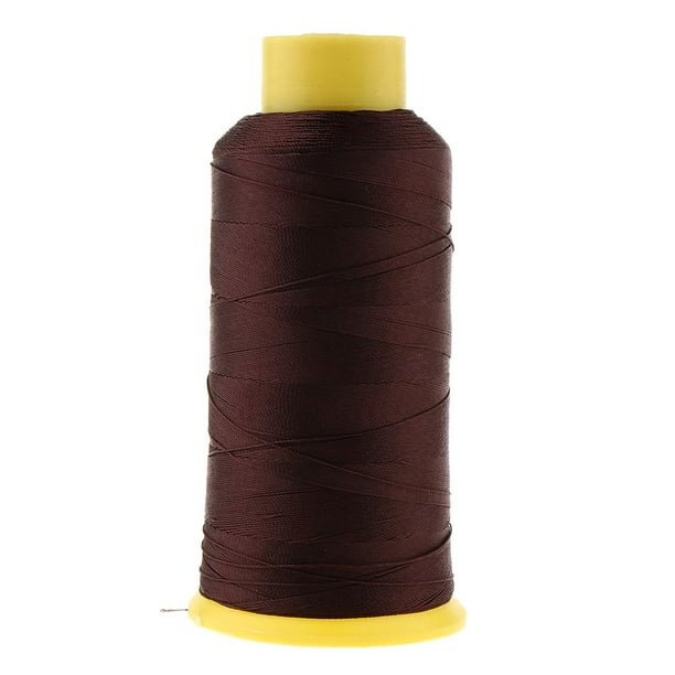 Hilo de coser de nailon reforzado de 900 m para tapicería de cuero y exteriores, como se describe café