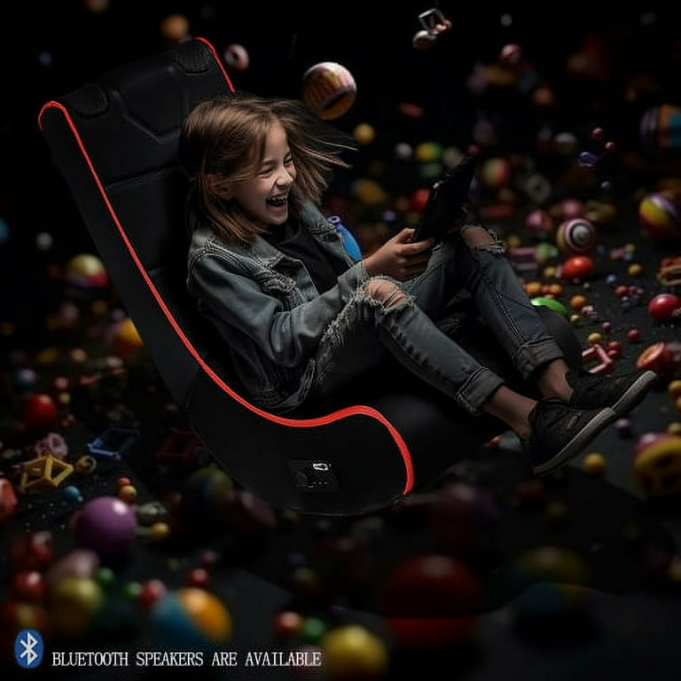 Foldable Gaming Chair Floor Chair with ON BOARD Speakers gaming Floor Chair with Back Support Portable Gaming Chair