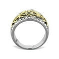 thumbnail image 3 of Womens Stainless Steel Two Toned 14K Gold Plated Celtic Crystal Anniversary Ring Size 9, 3 of 5