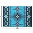 thumbnail image 6 of Emma + Oliver 3x5 Rectangular Turquoise Olefin Accent Rug with Complementary Southwestern Pattern in Beige, Black and Brown and Jute Backing, 6 of 10