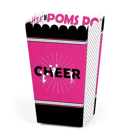 

Big Dot of Happiness We ve Got Spirit - Cheerleading - Birthday Party or Cheerleader Party Favor Popcorn Treat Boxes - Set of 12