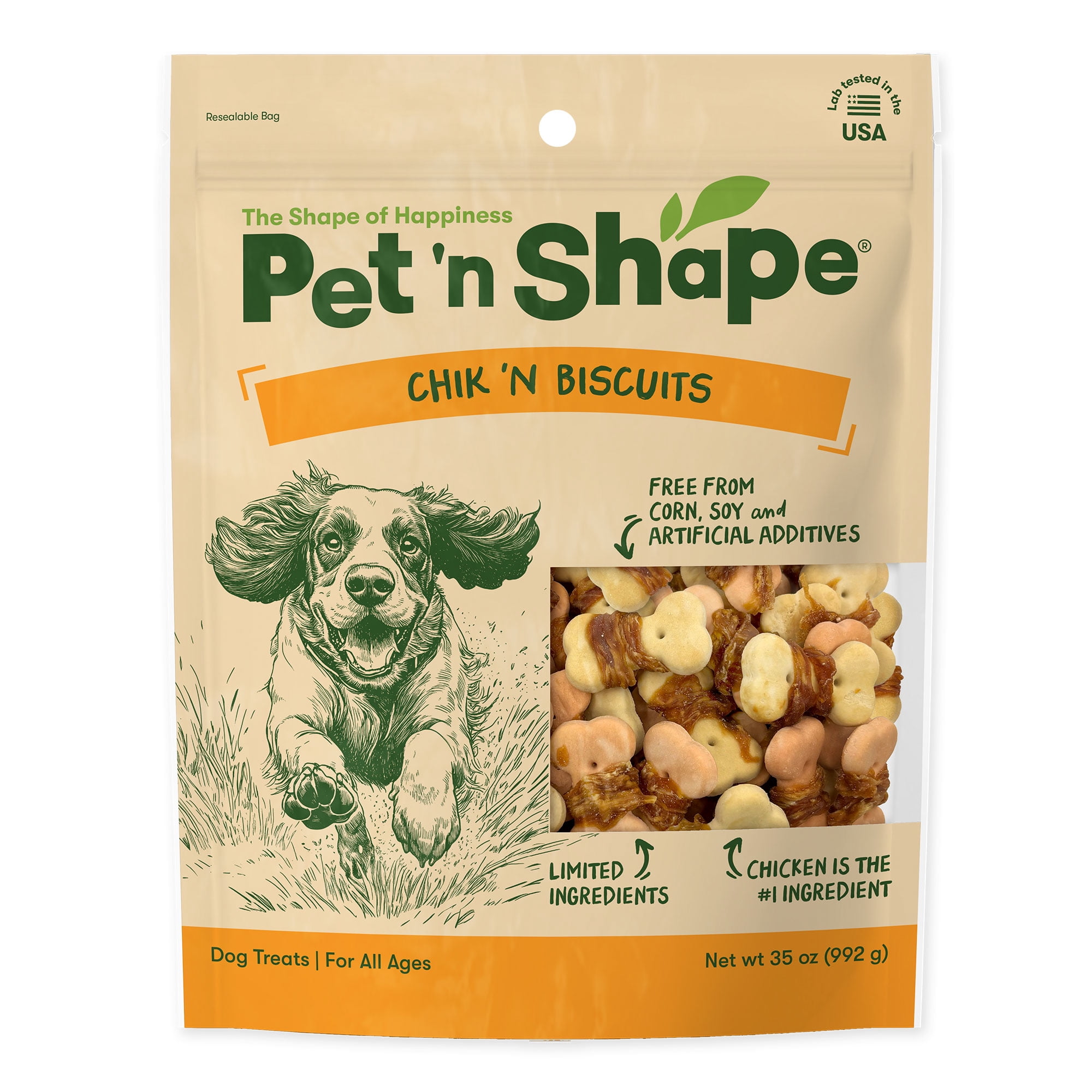 Pet 'n Shape Chik 'n Wrapped Biscuits – Jerky Dog Treats - 35 Ounce
