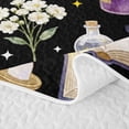 thumbnail image 5 of Homewish Halloween Witch Set Twin Quilt Set, Skull Skeleton Candle Twin Coverlet Set, 2 Pieces 1 Bedspread and 1 Pillowcase, 5 of 7