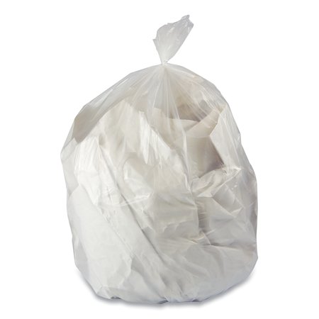 Boardwalk Industrial Drum Liners Rolls  60 gal  1.8 mil  38 x 63  Clear  1 Roll of 75 Bags -BWKD38633CL