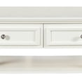 thumbnail image 3 of Coffee Table with 2 Drawer and Tapered Feet, White- Saltoro Sherpi, 3 of 5