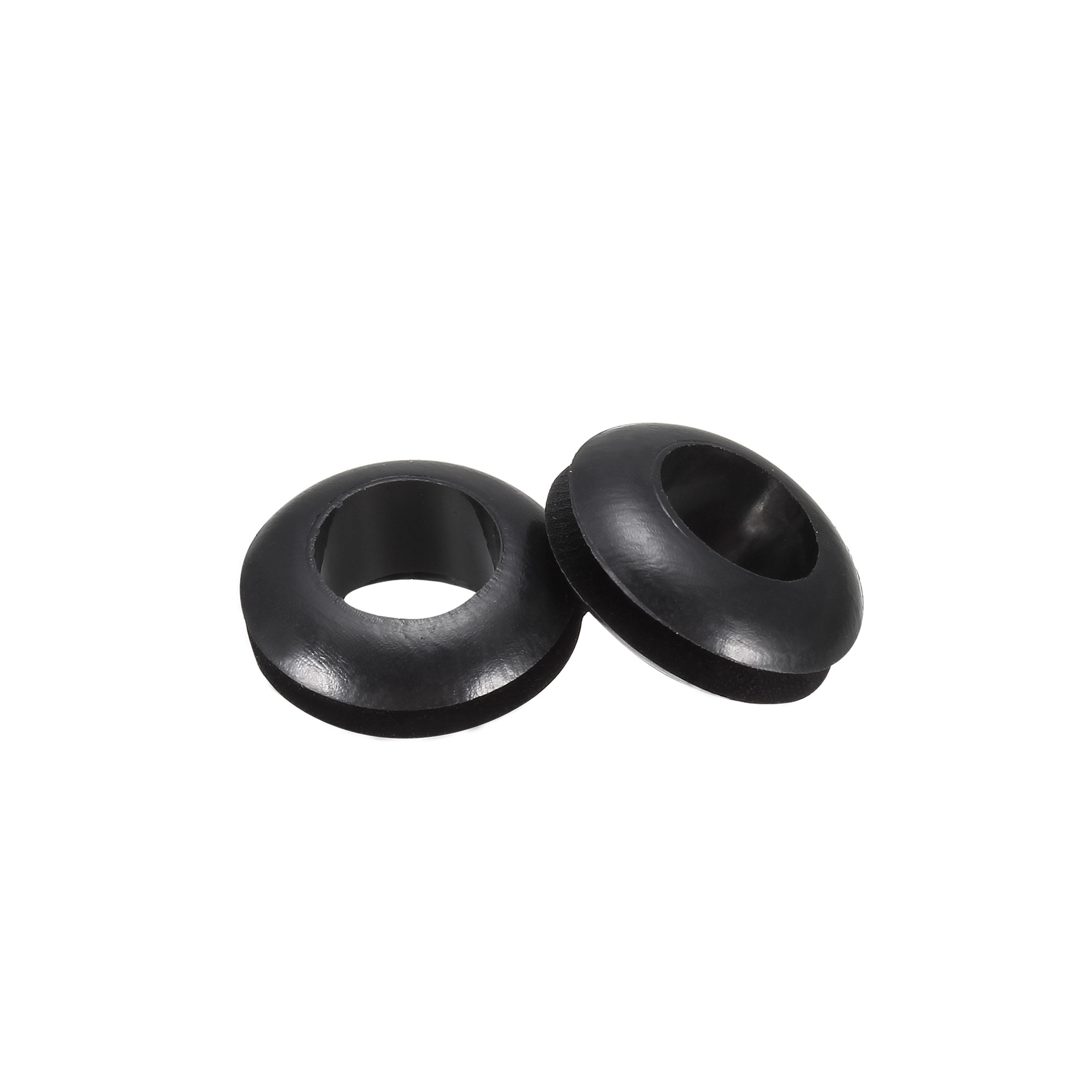Rubber Grommets 8mm Dia. Wire Gasket Ring for Hole Plug Cable, Black 20