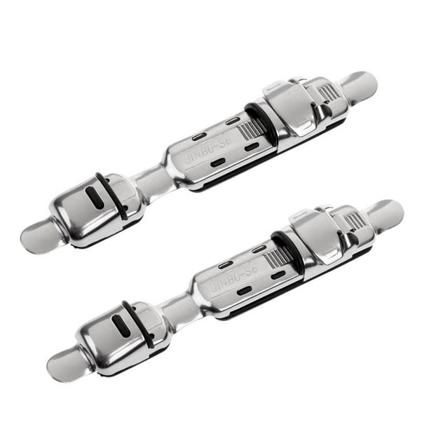 2 uds caña de pescar asiento de carrete de Metal Clip de cubierta accesorios de carrete de rueda ajustados S Cola Cubierta de asiento del carrete de pesca