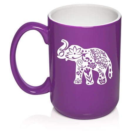 

Cute Elephant Ceramic Coffee Mug Tea Cup Gift for Her Women Wife Mom Sister Girlfriend Friend Family Boss Grandma Daughter Birthday Housewarming Cute Elephant Lover (15oz Purple)