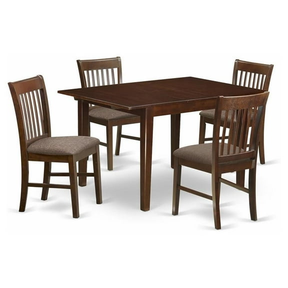 Atlin Designs 5-piece Wood Kitchen Table and Chairs in Mahogany