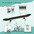 thumbnail image 4 of 31'' Complete Skateboard 7 Layer Canadian Maple Double Kick Deck Skateboards Selection butterflies antique engraving Skate Board for Beginner Adult Gifts, 4 of 5