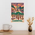 thumbnail image 3 of Retro Carnival Poster Vintage Brazil Tourism Art for Festival Lovers Print Poster, 3 of 8