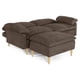 thumbnail image 5 of Sofá Cama Makora Remmy Chocolate Velvet Memory Foam con Respaldo Reclinable, 5 of 8