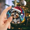 thumbnail image 2 of Affenpinscher Dog Ornaments Ceramic For Christmas, Stained Glass Ornaments Ceramic Christmas 2025, 2 of 7