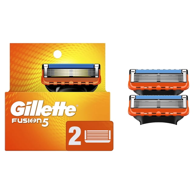 Recambios de afeitar Gillette Fusion 5 para hombre, 2 recambios de cuchillas