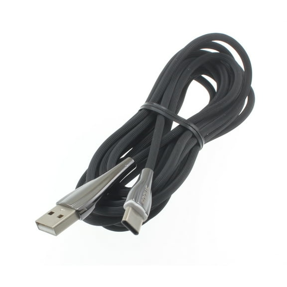 Compatible With Samsung Galaxy S10e S10  S10 - Type-C USB Cable Charger Power Sync Cord 10ft TPE Wire [Zinc Alloy] [Black] [Quick Charge Support] B8J
