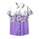 thumbnail image 5 of Mujeres Pantalones Cortos Impresos Manga Corta con Cuello en V Blusa Superior, Casual Y Elegante Corto para las Mujeres Verano Casual, 5 of 5