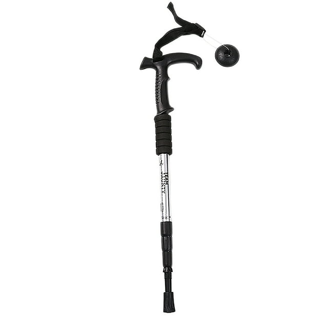 DPTALR Haute Résistance en Alliage d'Aluminium Courbé Poignée Trekking Canne de Trekking