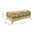 thumbnail image 2 of OUNONA Green Enamel Jewelry Box with Floral Carving, Hinged Design and Wear-Resistant Finish for Stylish Home Decor, 2 of 7