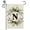 N, variant on Alphabets Garden Flag 12x18 Inch Double Sided Welcome Flax Garden Flag Outdoor Outside Patio Farmhouse Alphabets Yard Decoration