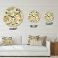 thumbnail image 4 of Designart 'Tropical Botanicals On White' Mid-Century Modern Wood Wall Clock, 4 of 5