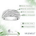 thumbnail image 3 of Vir Jewels 1/2 CTTW Lab Grown Diamond Wedding Band .925 Sterling Silver Prong Size 8, 3 of 7