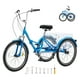 thumbnail image 1 of VEVOR Triciclo plegable para adultos, triciclos plegables para adultos de 24 pulgadas y 7 velocidades, bicicleta de crucero de 3 ruedas de acero al carbono con cesta y asiento ajustable, 1 of 9