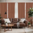 thumbnail image 2 of Ambesonne Abstract Window Curtains, Circular Shapes in Squares, Each 28" W x 63" L, Redwood White Almond, 2 of 5