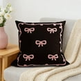 thumbnail image 1 of Funda de almohada aterciopelada, almohada con lazo, almohada para cabecero de dormitorio, funda de almohada para silla de oficina, almohada desmontable para sofá de sala de estar, juegos de cubrecamas, 1 of 6